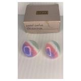 1988 Avon Pastel Parfait Clip Earrings