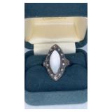sz 7 Opalescent  Ring marked 925