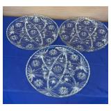 Anchor Hocking Star of David Round Platter lot 13"