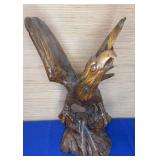 Wood Carved Eagle 18" tall
