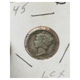 1945 Mercury Dime