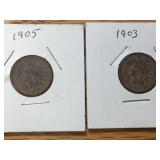 1903,1905 Indian Head Penny
