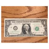 1963 B $ 1 Federal Reserve Note Barr