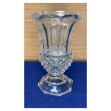 Heavy Crystal Pedestal Vase 7"