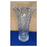 Heavy Tall Crystal Vase 11"