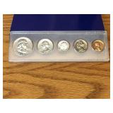 1959 5 Coin Set .50 .25 .10 .05 .01 UnCirculated