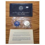 1973 Eisenhower Uncirculated Silver Dollar 40% Sil