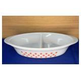 Glasbake Divided Oval Dish 12"