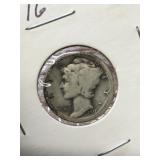 1916 Mercury Dime