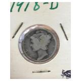 1918 D Mercury Dime