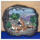Ceramic Fox Plaque 10x9 1980 Macky Mold