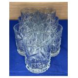 set of 7 Heavy Rocks Glasses marked USA 4"