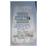 18x33 White Corn Hominy Bag