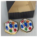 1993 Avon Color Graphics Clip on Earrings