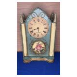 Metal Clock 8.5x3.5x13.5tall works