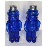 Pair 6" Cobalt Blue Mr Peanut S/P