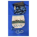 Vtg Beaded Purse lot glass beads?  heavy note cond