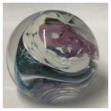 2.75" Glass Paper Weight 1985 signed
