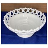 Westmoreland Doric Milk Glass Bowl 7.5x3.5"tall
