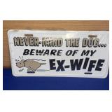 Ex Wife Vanity Plate Metal new