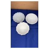 Small Milk Glass Bowl Lot 4.5"