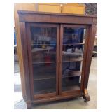 Antique 4 shelf  Mahogany Display Case 45x20x60t