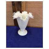 Fenton Silver Crest Trumpet Vase 6