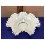 Fenton Silver Crest Bowl 4-1/2x13-3/4