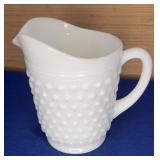 Milk Glass Pitcher 5.5"