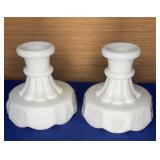 Westmoreland Milk Glass Candlesticks