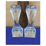 Mikasa City of Lights Lead Crystal Candle Holders