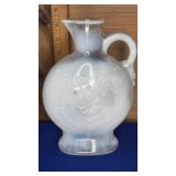 Milk Glass Liquor Decanter 8.5"