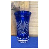 Cut to Clear Cobalt Blue Crystal Glass 4"