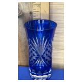 Cut to Clear Cobalt Blue Crystal Glass 4"