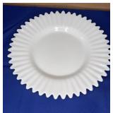Milk Glass Plate 11"