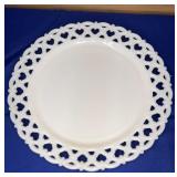 Westmoreland Milk Glass Forget me not Plate 11"