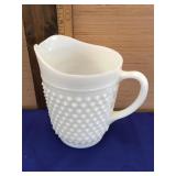 Hobnail Milk Glass Pitcher 8