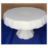 Anchor Hocking Miilk Glass Grape Pedestal Cake