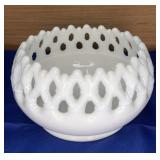Westmoreland Milk Glass Doric Bowl  7x4t note chip