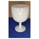 Milk Glass Pedestal Goblet 6.25"