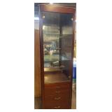 Bassett Cherry Lighted Display Case 24x18x79t
