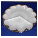 Anchor Hocking Divided Relish Plate 10"