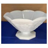 Anchor Hocking Milk Glass Harvest Grape Pedestal