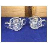 Cut Crystal Cream & Sugar