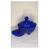 6" Cobalt Covered Boot Dish