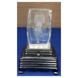 Betty Boop 3" Etched Paper Weight w/base note cond