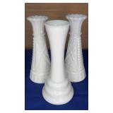 Milk Glass Bud Vase lot 6"