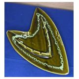USA Pottery Ashtray 12.5x7.5 note chips