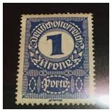 Antique Germany 1 Heller Postage Stamp