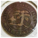 1871 Prince Edward Island One Cent Coin